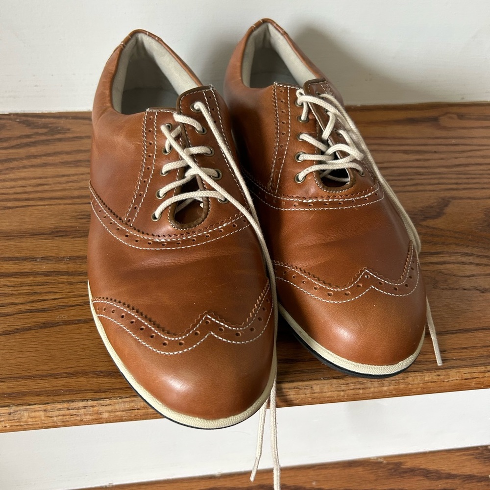 FootJoy Golf Women’s Brown Leather Lace-Up Shoes - 9